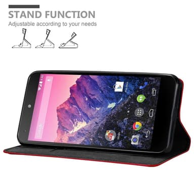 LG Google NEXUS 5 lommebokdeksel case (rød)