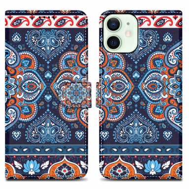 iPhone 12 MINI lommebokdeksel etui (blå)