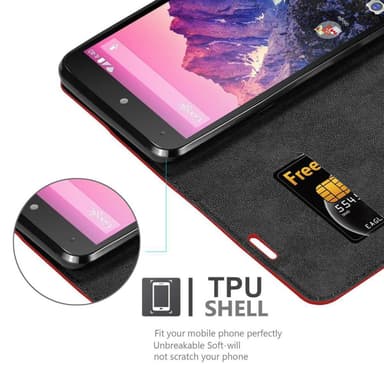 LG Google NEXUS 5 lommebokdeksel case (rød)