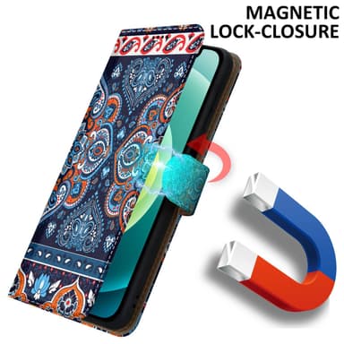 iPhone 12 MINI lommebokdeksel etui (blå)