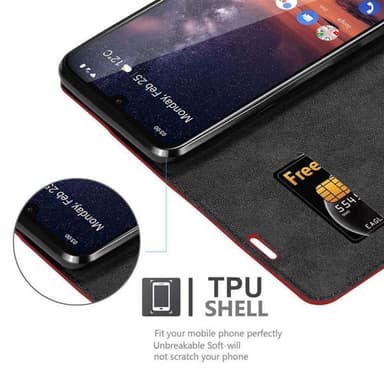 Nokia 3.2 lommebokdeksel case (rød)