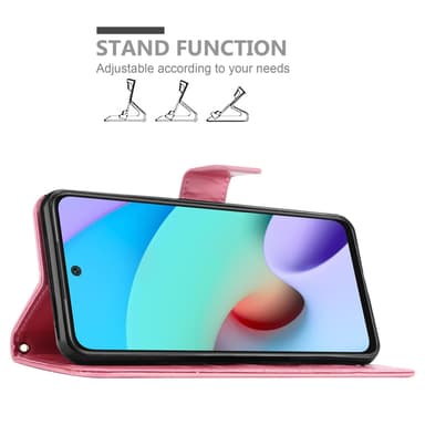 Xiaomi RedMi 10 lommebokdeksel Blomster (rosa)