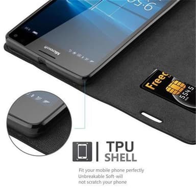 Nokia Lumia 950 XL lommebokdeksel case (svart)