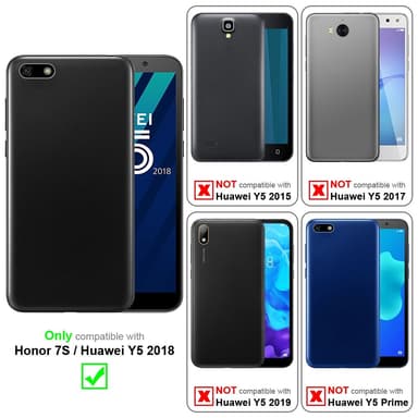 Honor 7S / Huawei Y5 2018 deksel flip cover (brun)