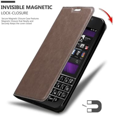 Blackberry Q10 lommebokdeksel case (brun)
