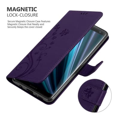 Sony Xperia XZ3 lommebokdeksel Blomster (lilla)