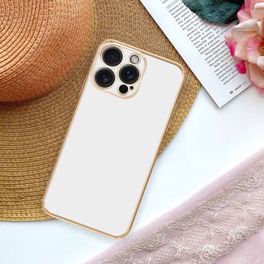 iPhone 15 PRO silikondeksel case (Hvit)