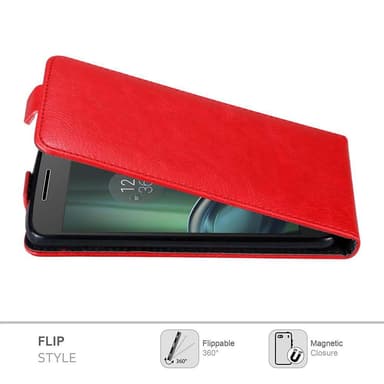Motorola MOTO G4 PLAY deksel flip cover (rød)
