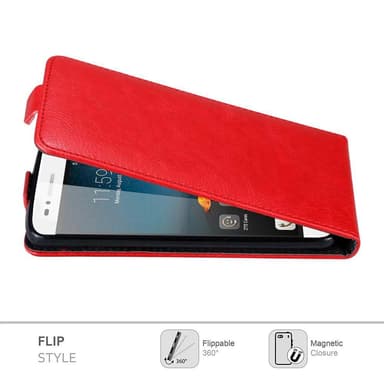 ZTE Blade A612 deksel flip cover (rød)