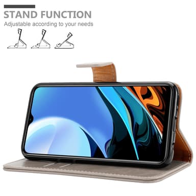 Xiaomi RedMi 9T / POCO M3 lommebokdeksel etui (brun)