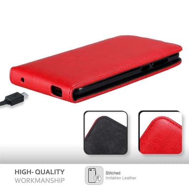 ZTE Blade A612 deksel flip cover (rød)