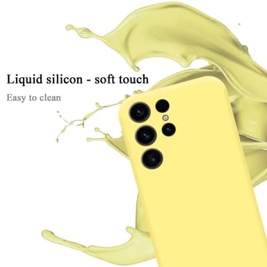 Samsung Galaxy S23 ULTRA silikondeksel case (gul)
