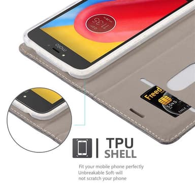 Motorola MOTO C PLUS lommebokdeksel etui (grå)
