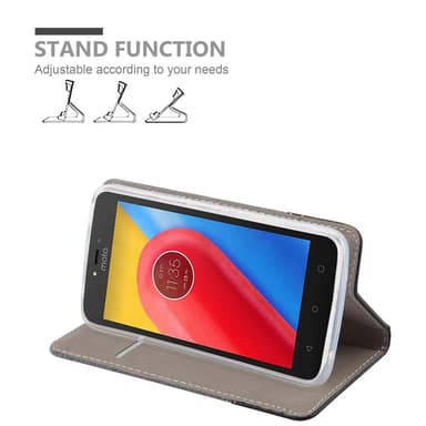 Motorola MOTO C PLUS lommebokdeksel etui (grå)
