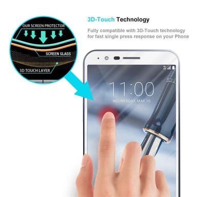 LG STYLO 3 Skjermbeskytter Skärmskydd (hvit)