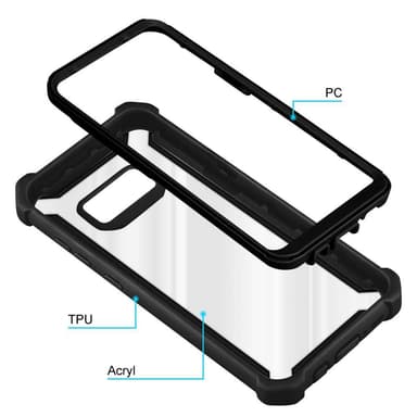 Samsung Galaxy S8 PLUS Deksel Case Cover (svart)