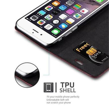 iPhone 6 / 6S lommebokdeksel case (rød)