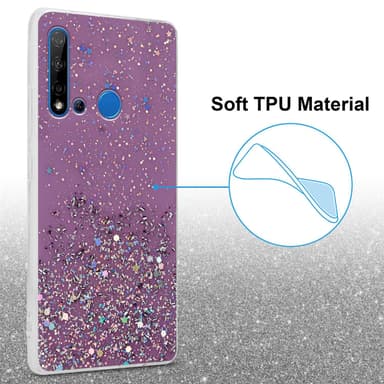 Huawei NOVA 5i / P20 LITE 2019 Silikondeksel Glitter