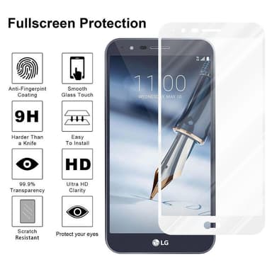 LG STYLO 3 Skjermbeskytter Skärmskydd (hvit)