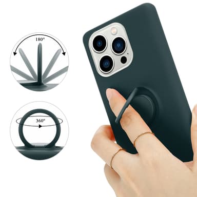 Deksel iPhone 14 PRO MAX Ring Case (grønn)
