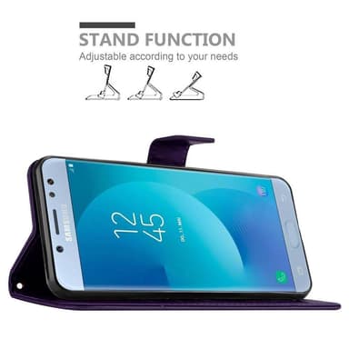 Samsung Galaxy J5 2017 lommebokdeksel Blomster (lilla)