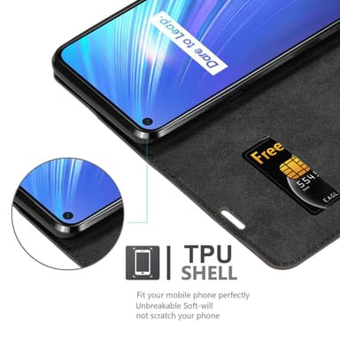 Realme 6 4G / 6s lommebokdeksel case (brun)