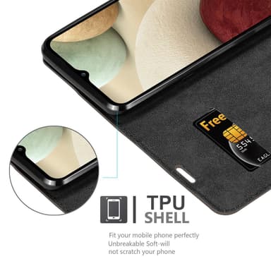 Samsung Galaxy A12 / M12 lommebokdeksel case (brun)