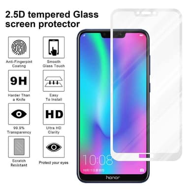 Honor 8C Skjermbeskytter Skärmskydd (hvit)