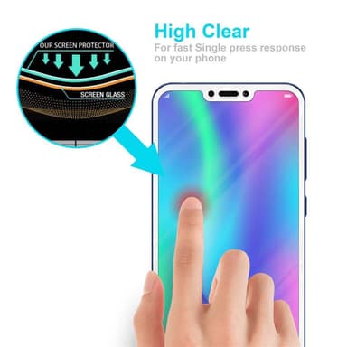 Honor 8C Skjermbeskytter Skärmskydd (hvit)