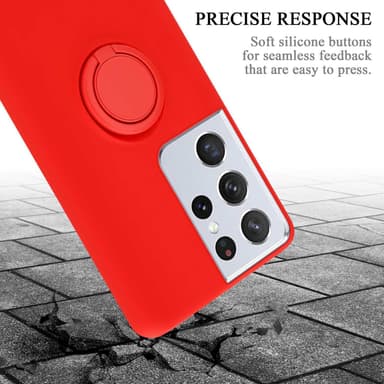 Deksel Samsung Galaxy S22 ULTRA Ring Case (rød)