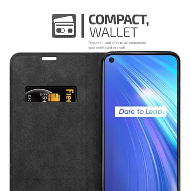 Realme 6 4G / 6s lommebokdeksel case (brun)
