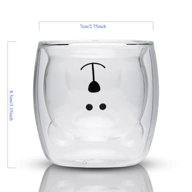 4x Termisk Glass 230 ml Teglass Kaffeglass