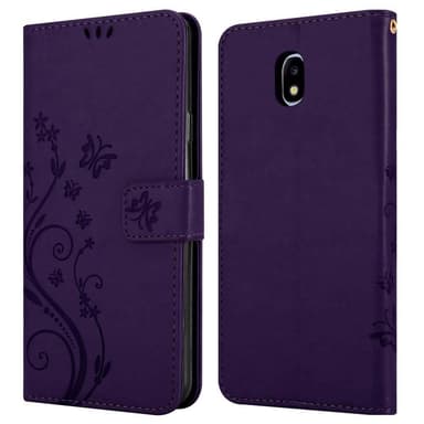 Samsung Galaxy J5 2017 lommebokdeksel Blomster (lilla)