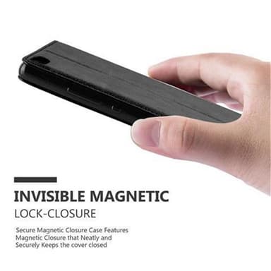 Huawei P8 lommebokdeksel case (svart)