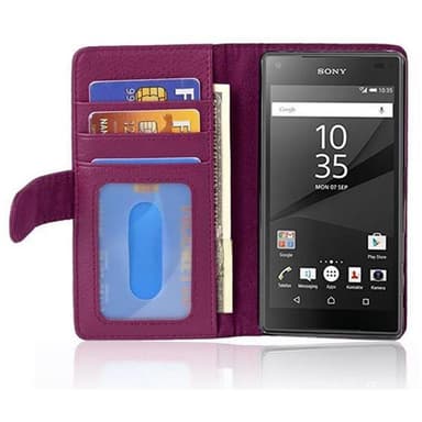 Sony Xperia Z5 COMPACT lommebokdeksel case (lilla)