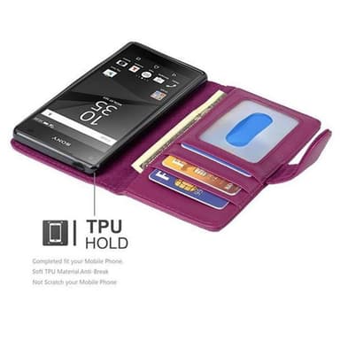 Sony Xperia Z5 COMPACT lommebokdeksel case (lilla)