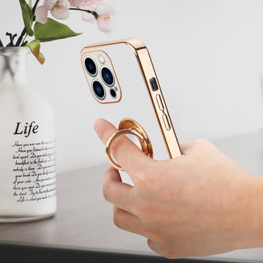 iPhone 13 PRO MAX silikondeksel case (hvit)