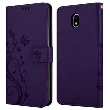 Samsung Galaxy J5 2017 lommebokdeksel Blomster (lilla)