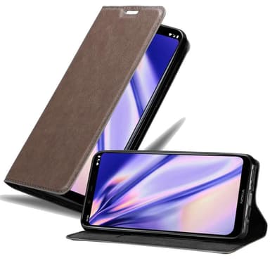 Nokia 8.1 lommebokdeksel case (brun)