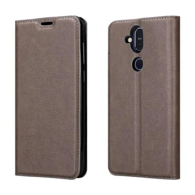 Nokia 8.1 lommebokdeksel case (brun)