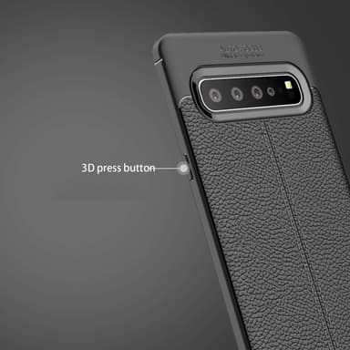 Samsung Galaxy S10 5G Deksel Kunstskinn (svart)