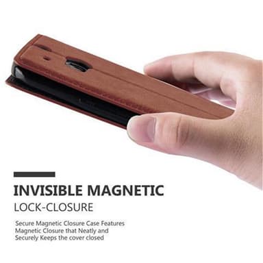 HTC ONE M8 lommebokdeksel case (brun)