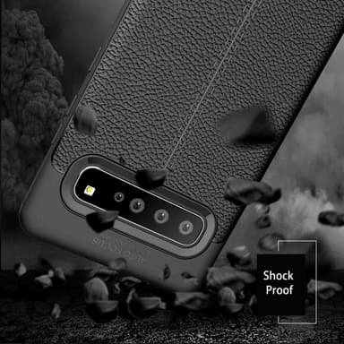 Samsung Galaxy S10 5G Deksel Kunstskinn (svart)