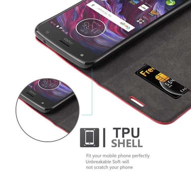 Motorola MOTO X4 lommebokdeksel case (rød)