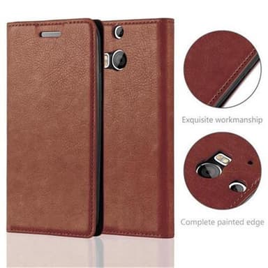 HTC ONE M8 lommebokdeksel case (brun)