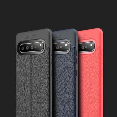 Samsung Galaxy S10 5G Deksel Kunstskinn (svart)