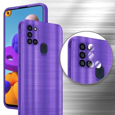 Samsung Galaxy A21s Silikondeksel Beskyttelse (lilla)