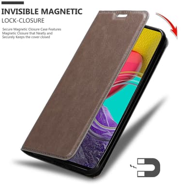 Samsung Galaxy M53 5G lommebokdeksel case (brun)