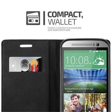 HTC ONE M8 lommebokdeksel case (brun)