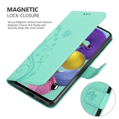Samsung Galaxy A51 4G / M40s lommebokdeksel Blomster